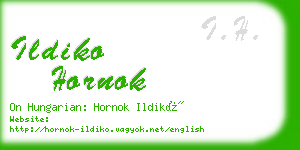 ildiko hornok business card